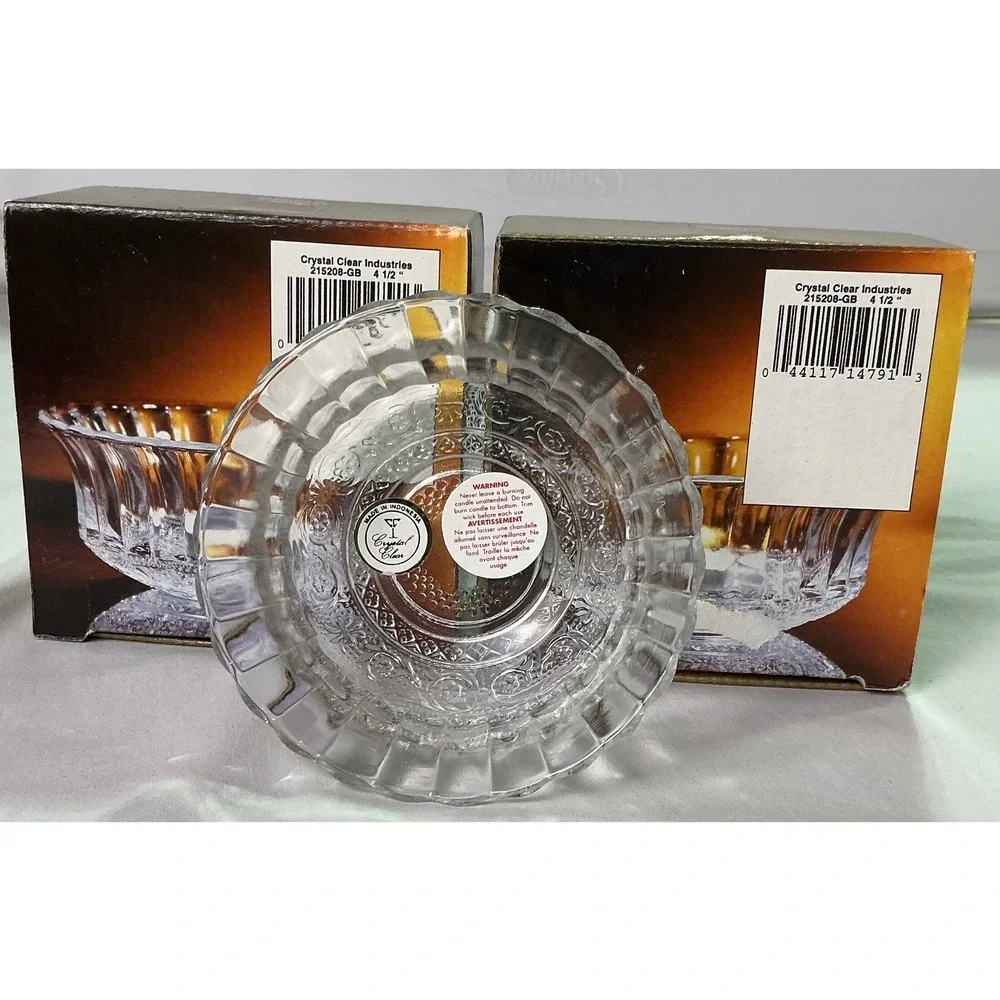 Pair Crystal Clear Trellis 4.5